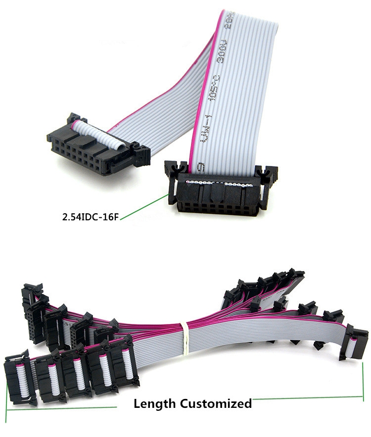 16-Conductor Ribbon Cable with IDC Connectors